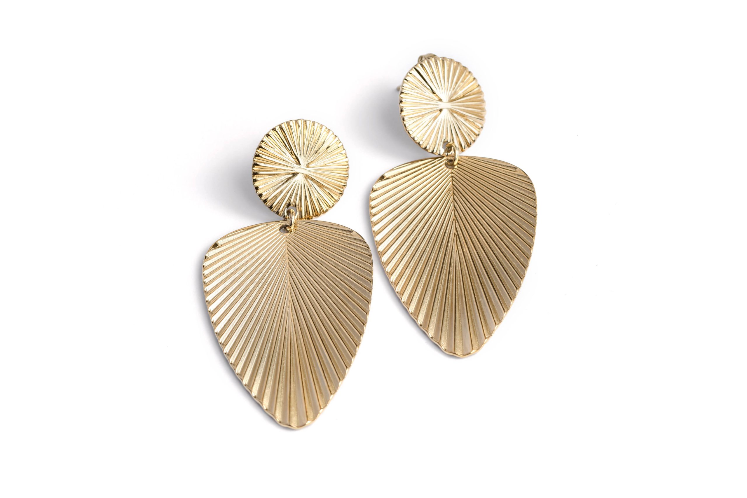 Wiszące kolczyki plisowane