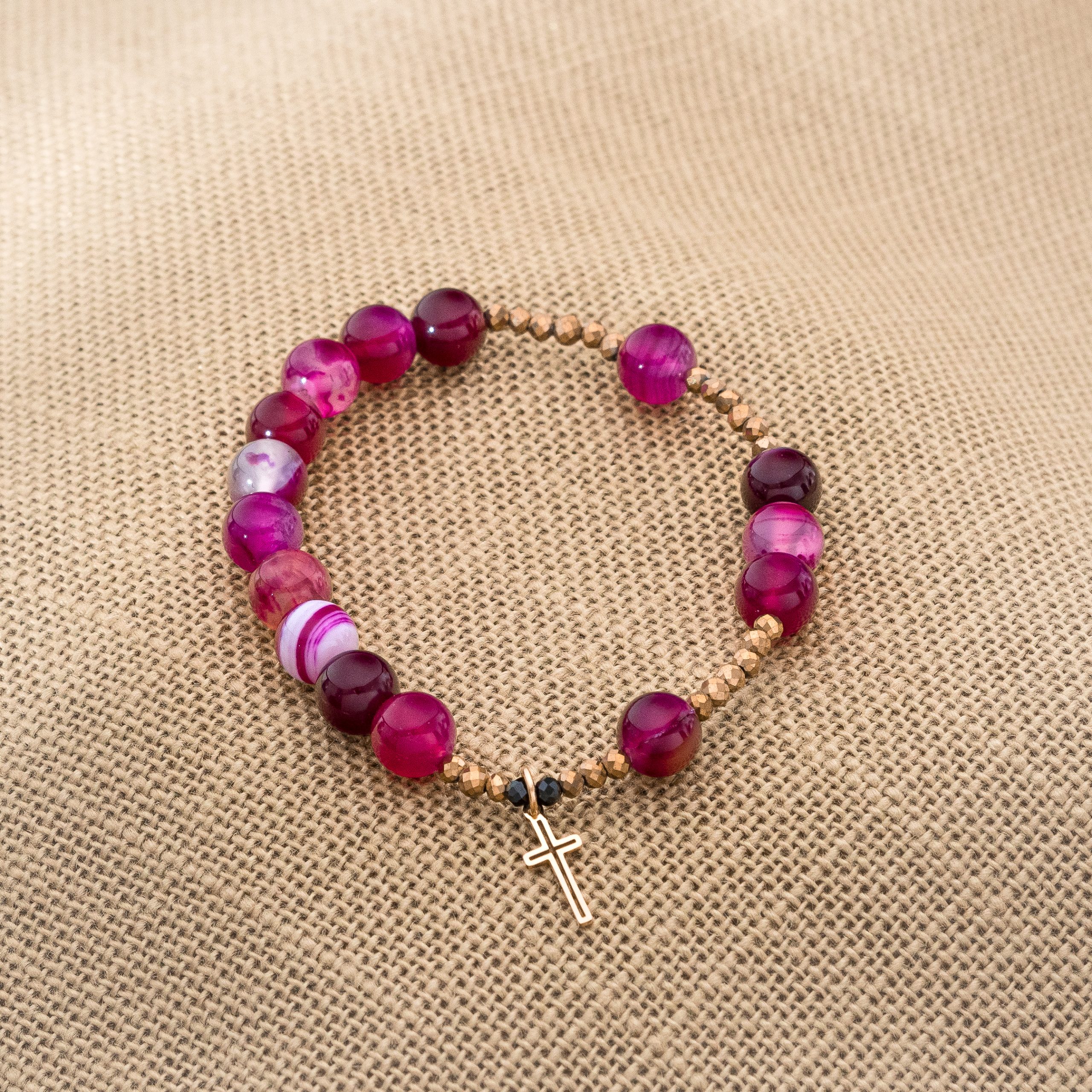 Bransoletka Różaniec Agat