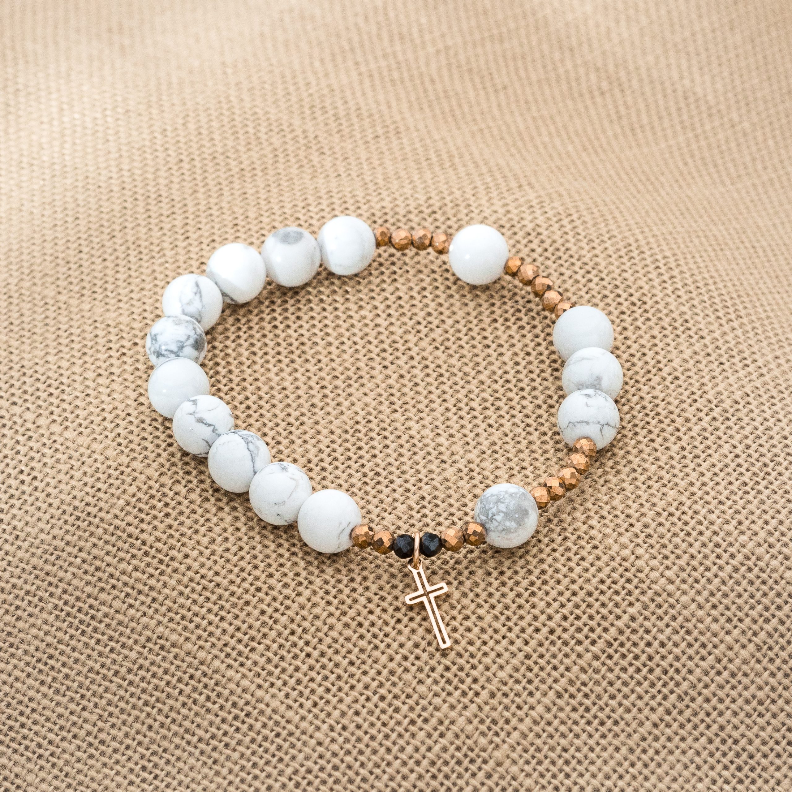 Bransoletka Różaniec Howlit