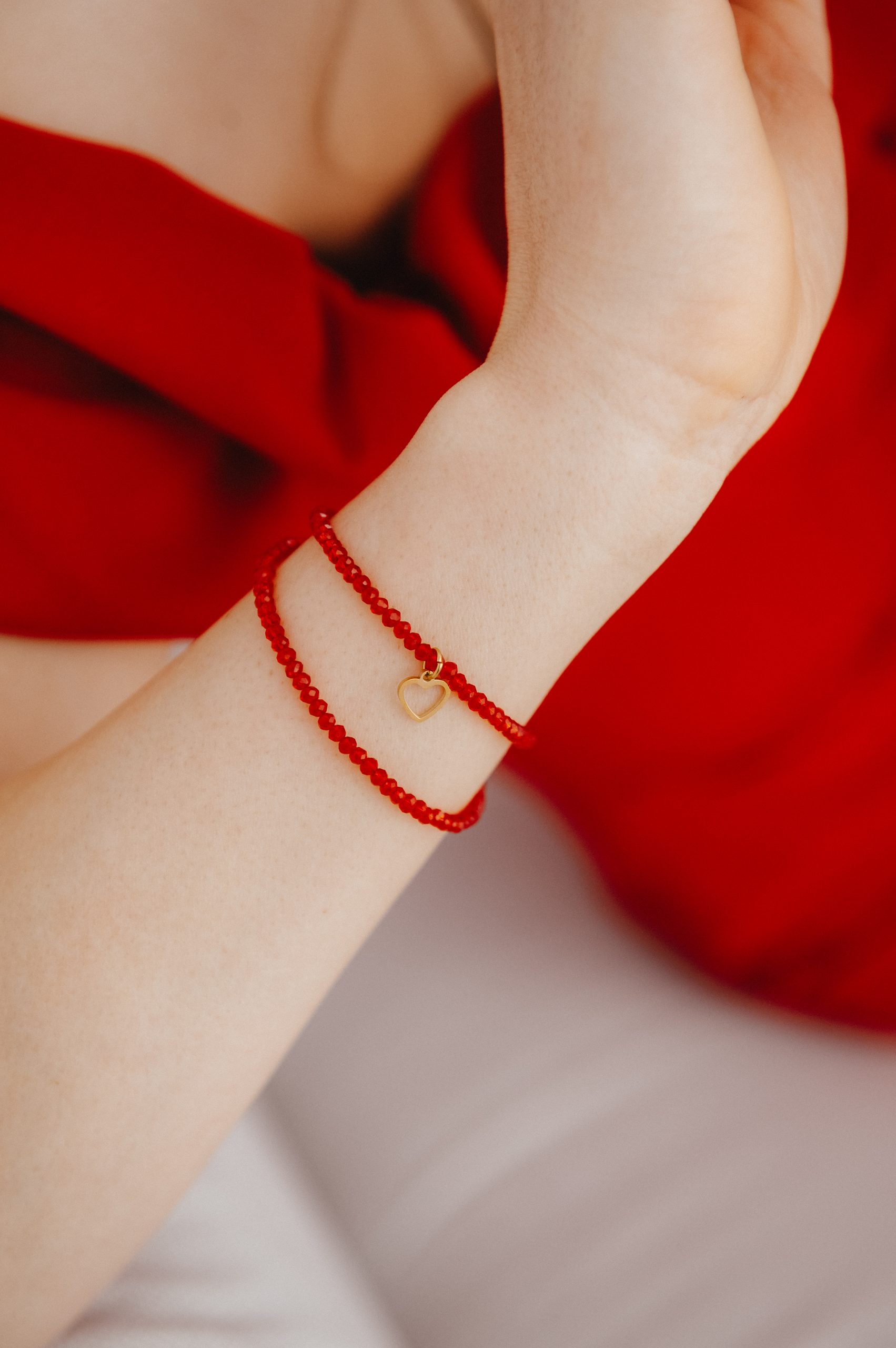 Podwójna kryształowa bransoletka miłości - obrazek 2