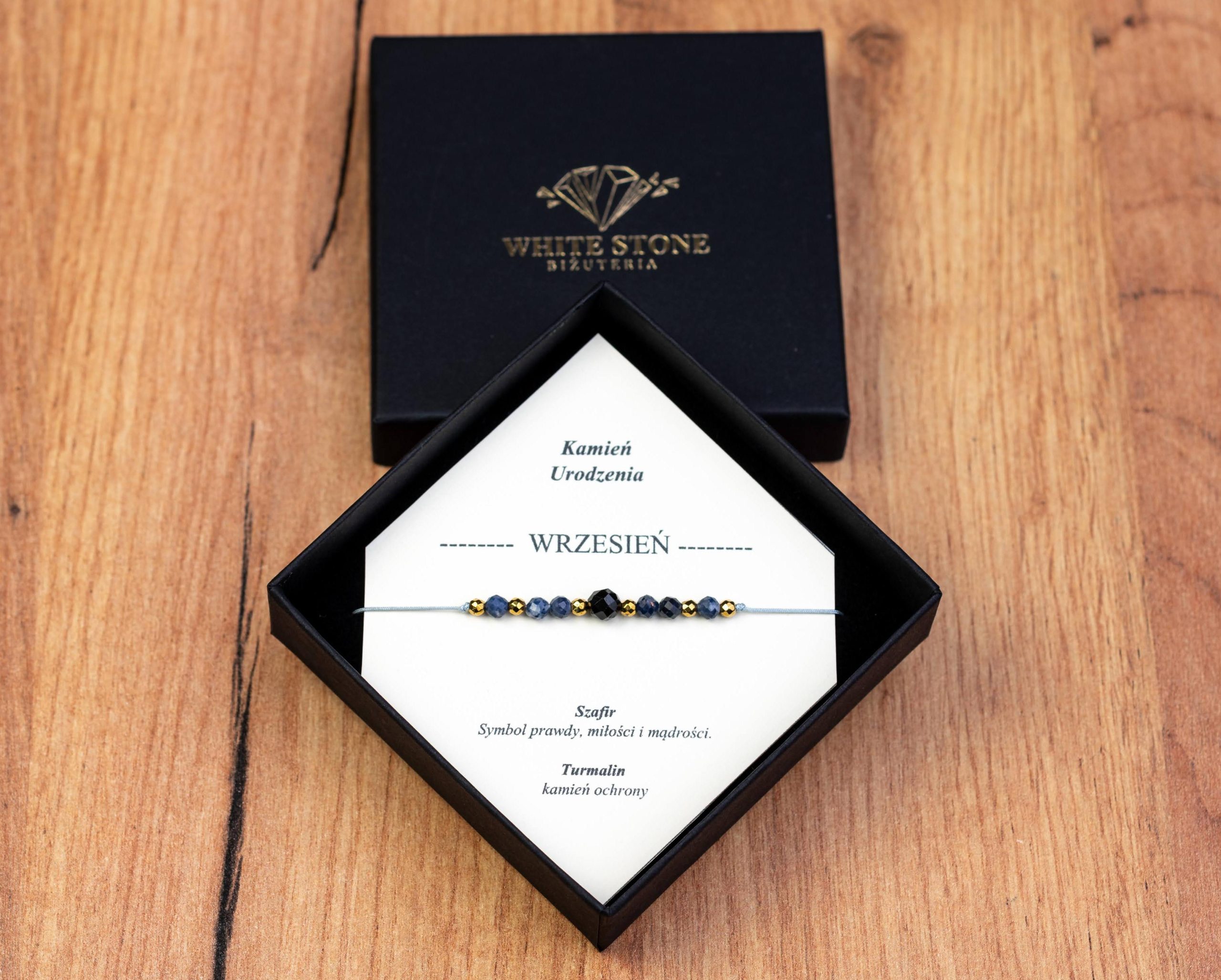 WRZESIEŃ Bransoletka z kamieniem urodzinowym