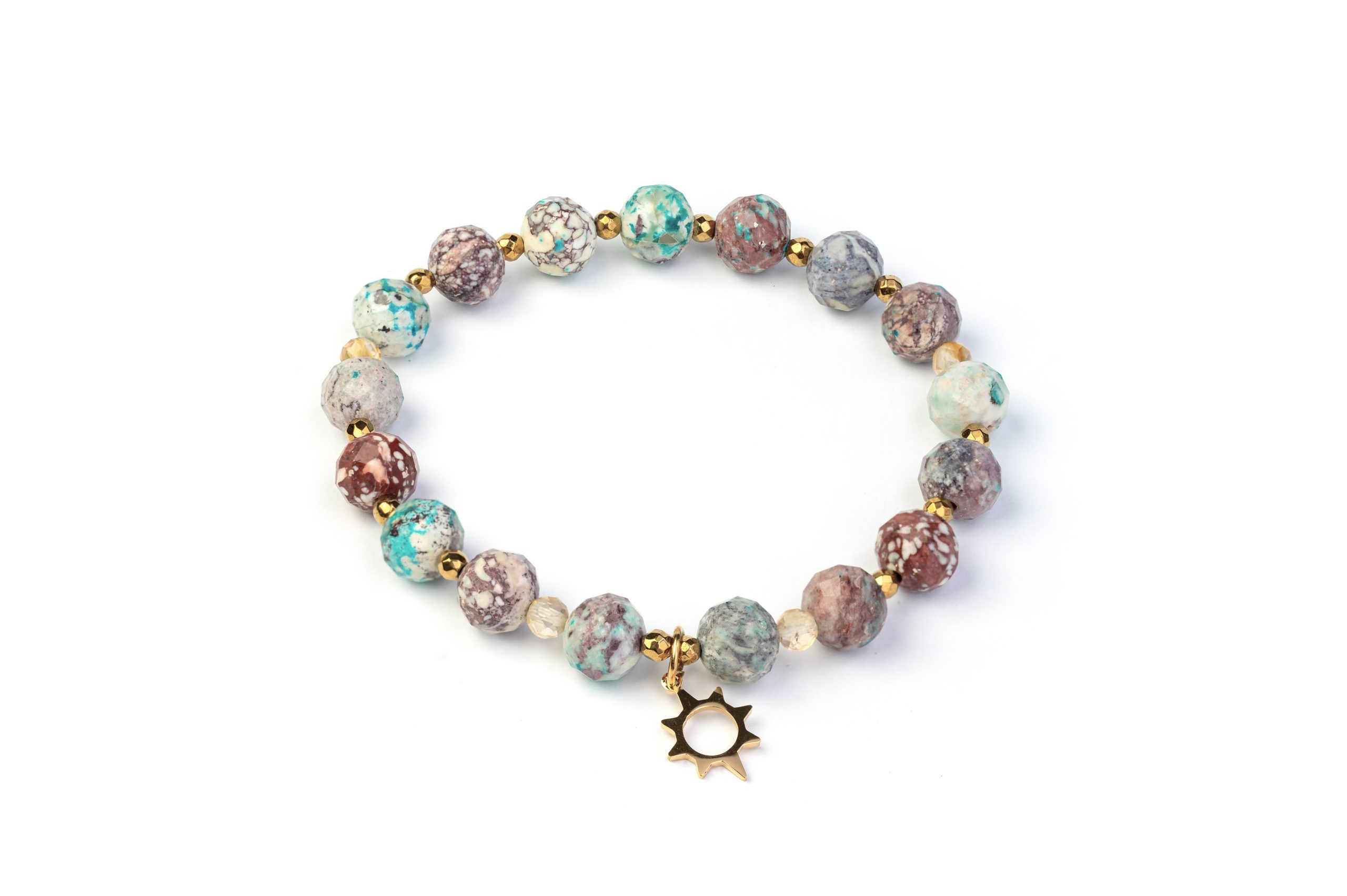 Bransoletka Turkus i Cytryn ze słońcem