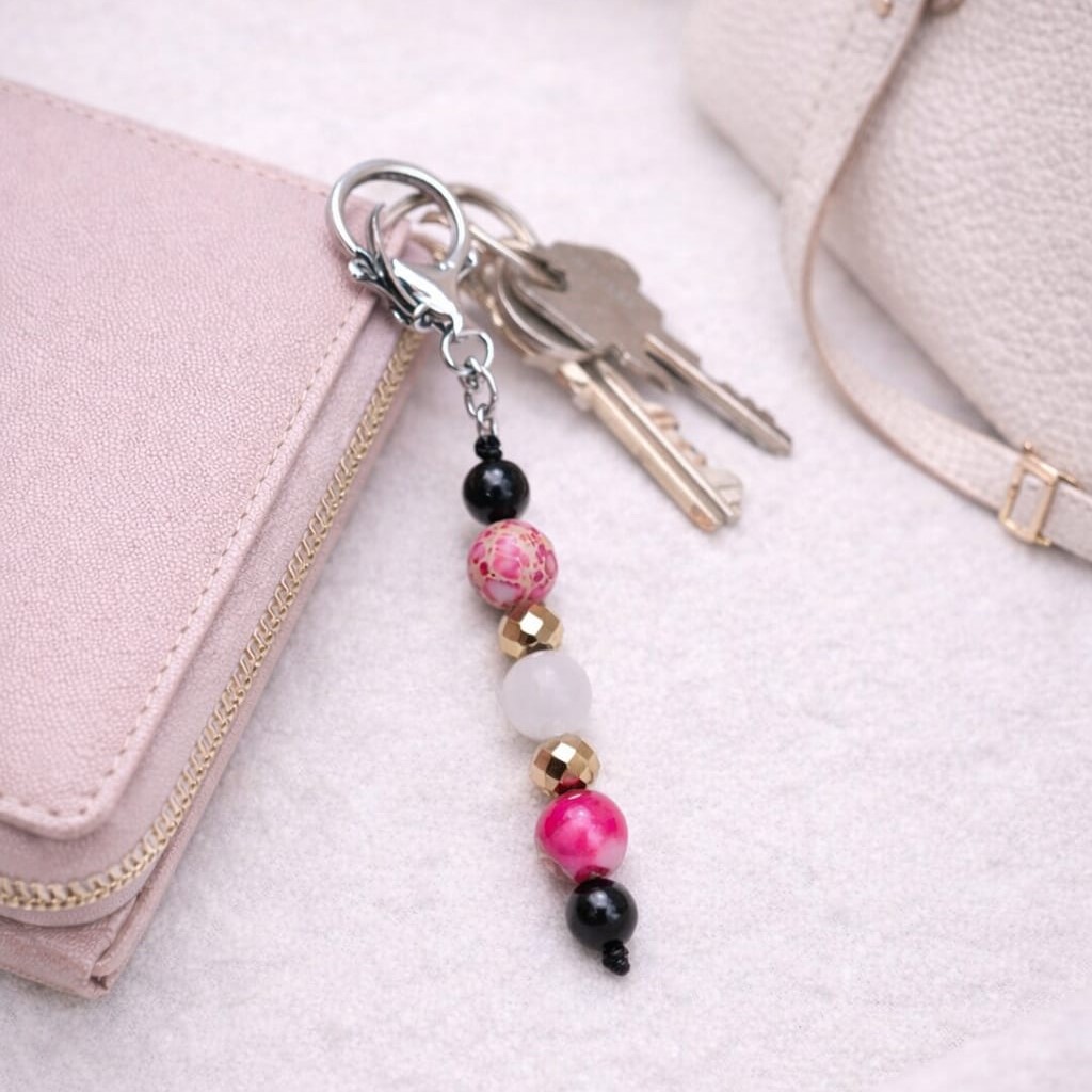 Zawieszka Brelok Kwarc i Jaspis cesarski