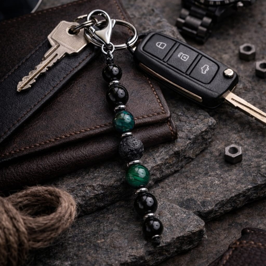 Zawieszka Brelok Tygrysie Oko ZIELONY