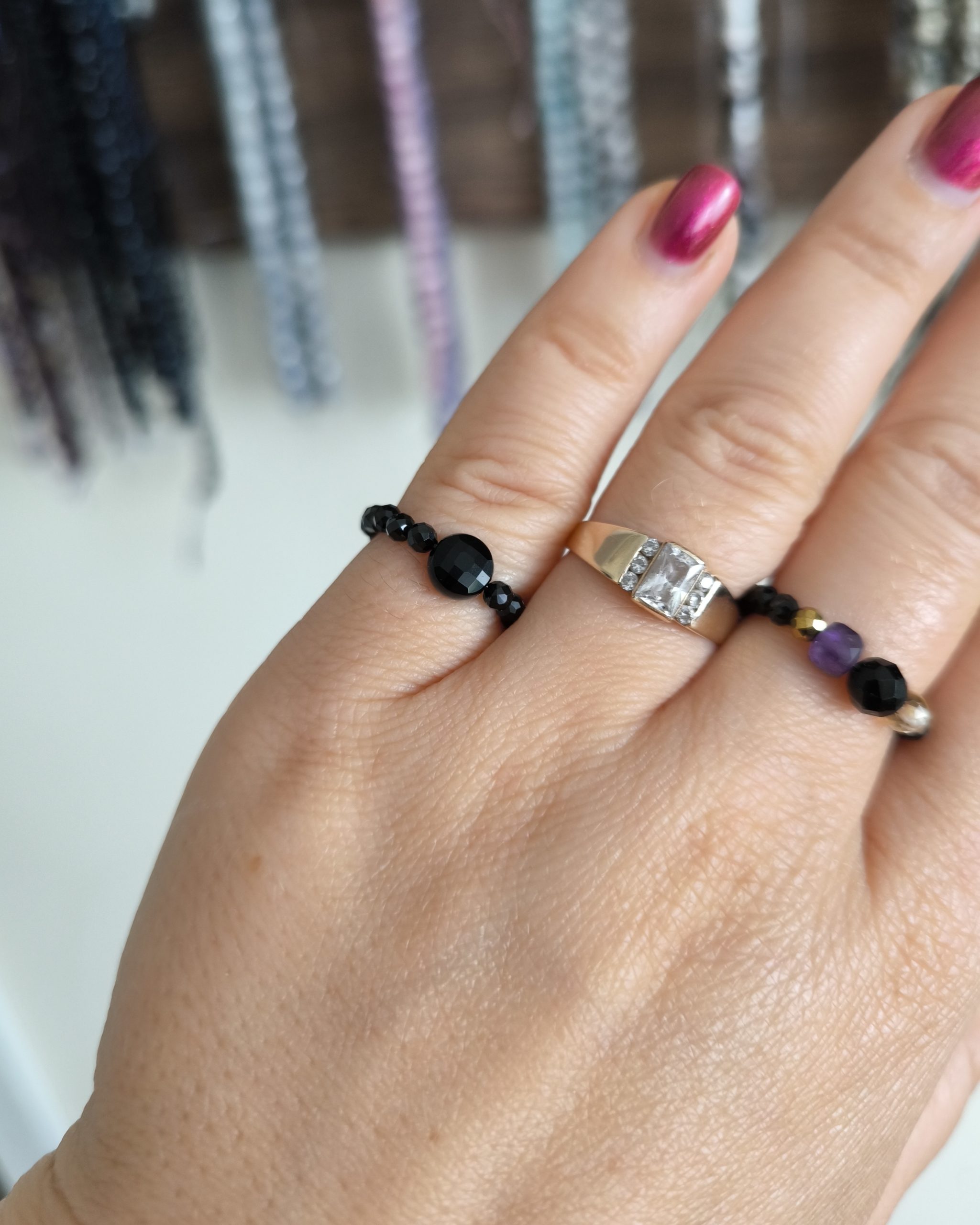 Pierścionek z Turmalinem i monetą Spinela - obrazek 2