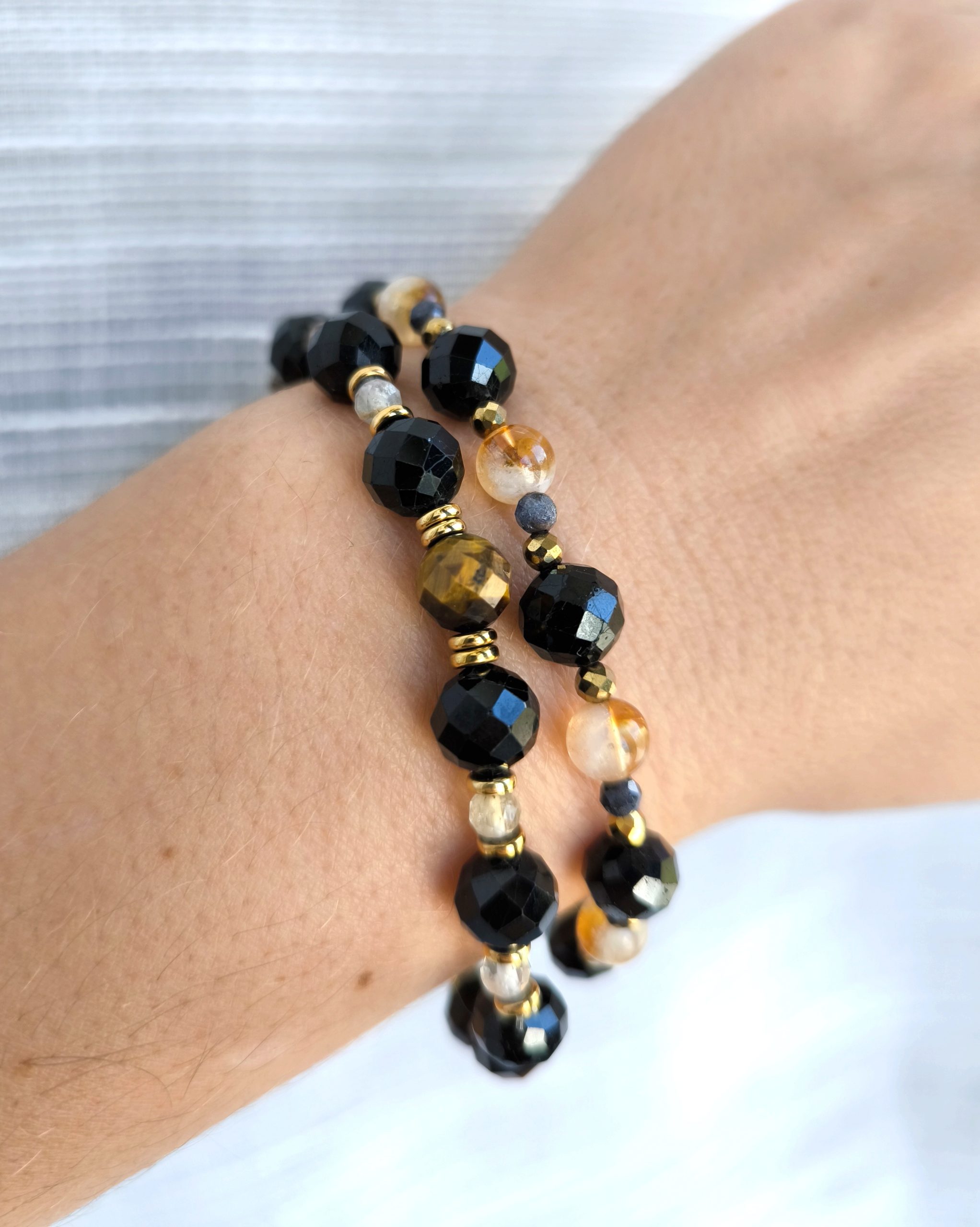 Bransoletka Turmalin Tygrysie Oko i Cytryn - obrazek 2