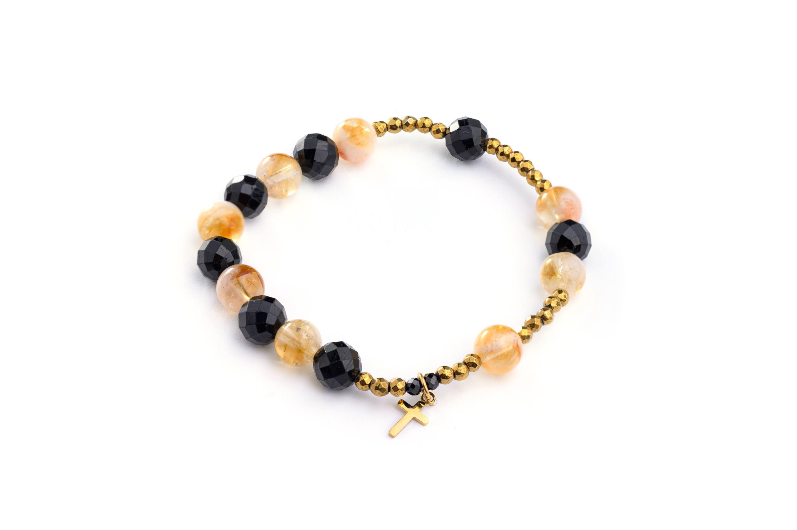 Bransoletka Różaniec Turmalin Cytryn - obrazek 2