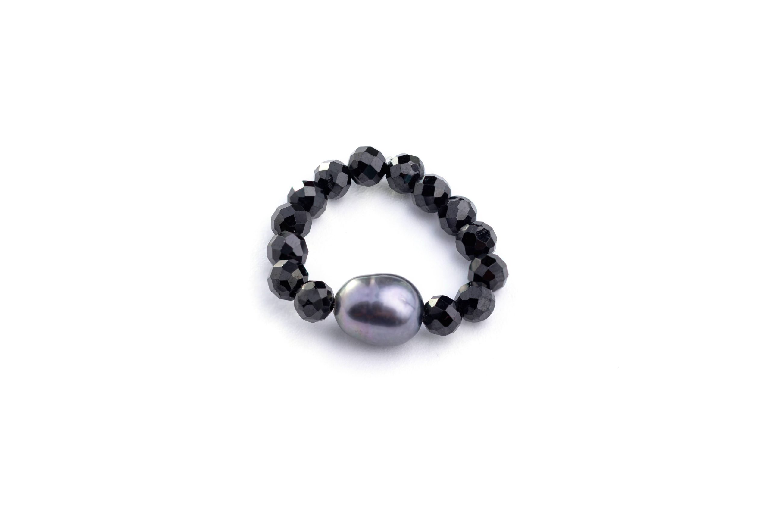 Pierścionek z fioletową Perłą