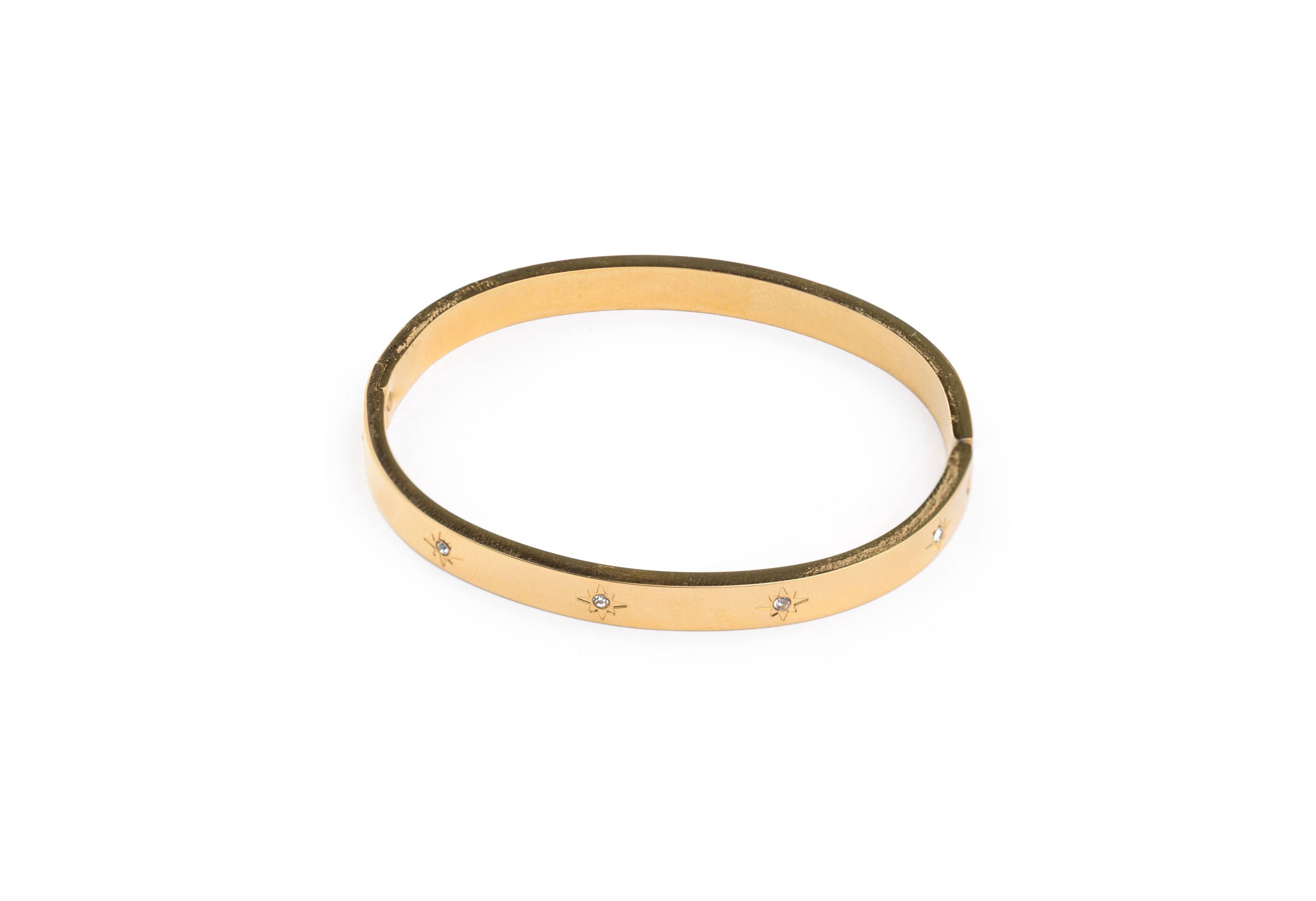 Sztywna zapinana bransoletka z gwiazdkami