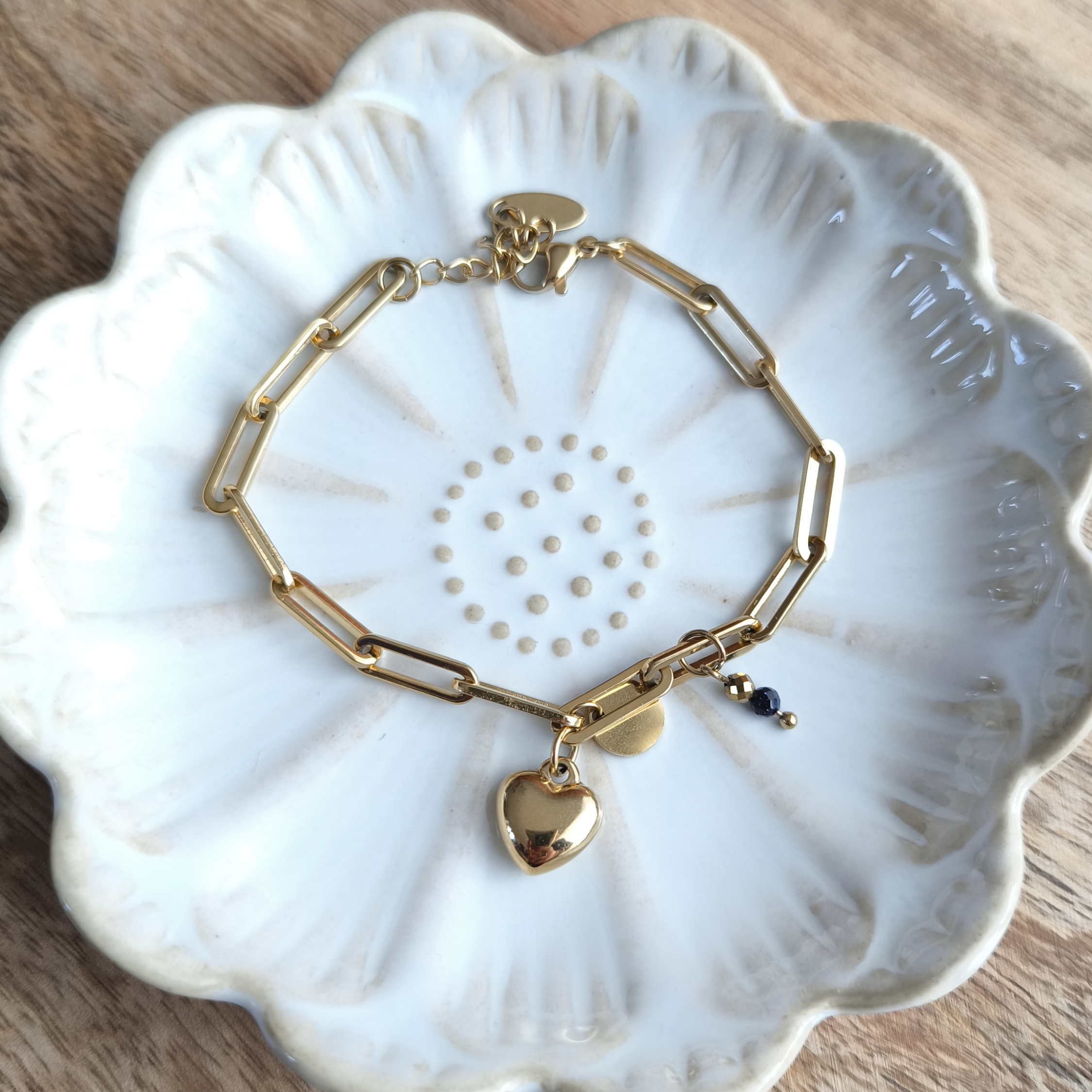 Bransoletka ze stali szlachetnej z zawieszkami