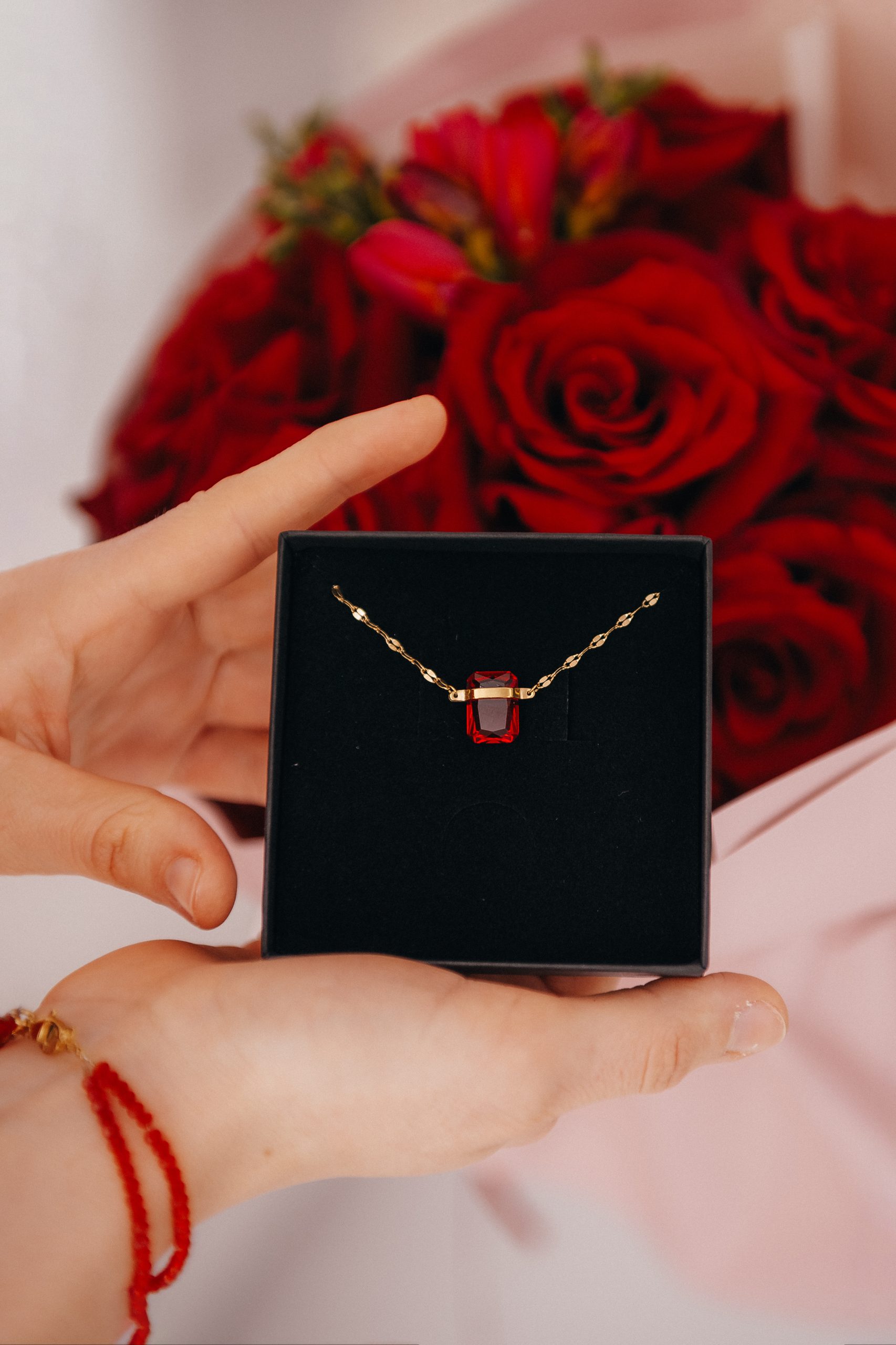 Naszyjnik z czerwonym Kwarcem - obrazek 3