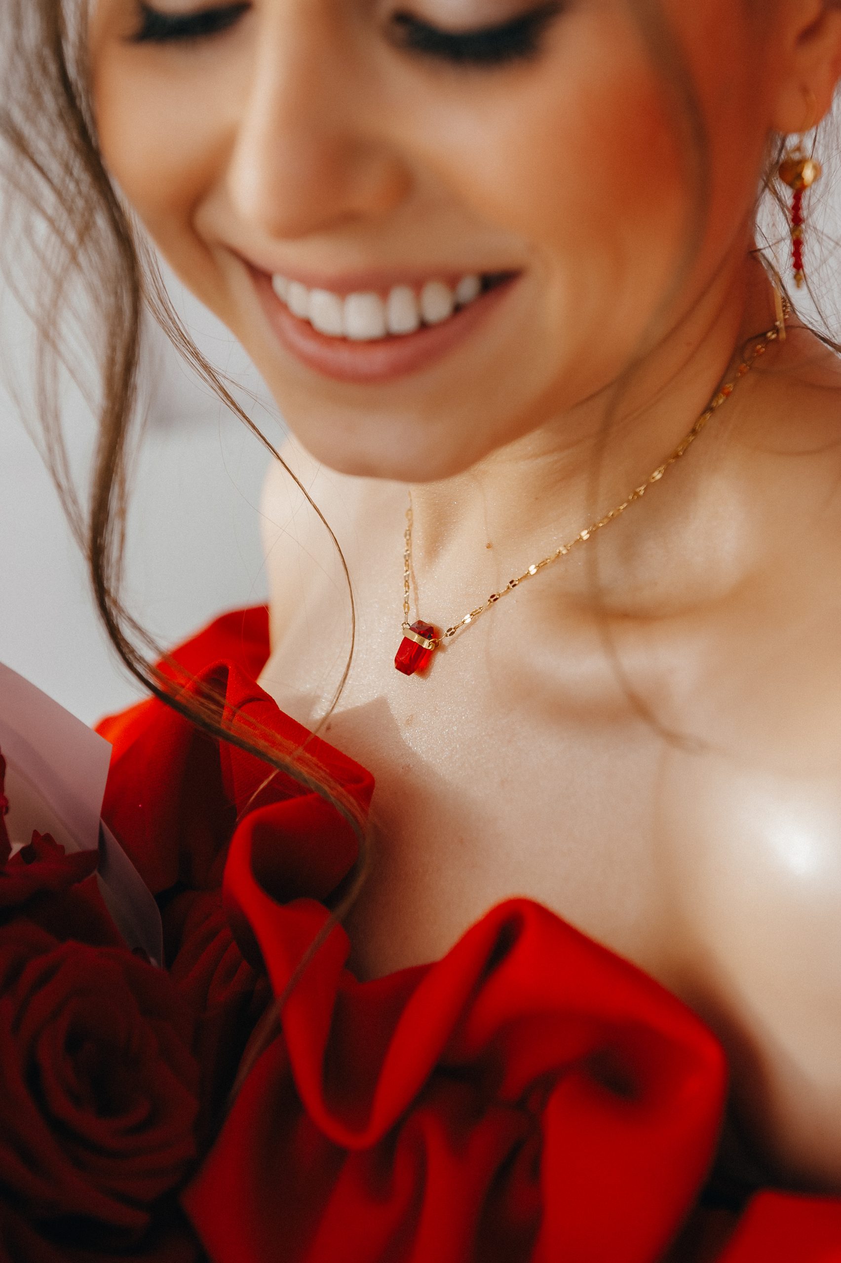 Naszyjnik z czerwonym Kwarcem - obrazek 2