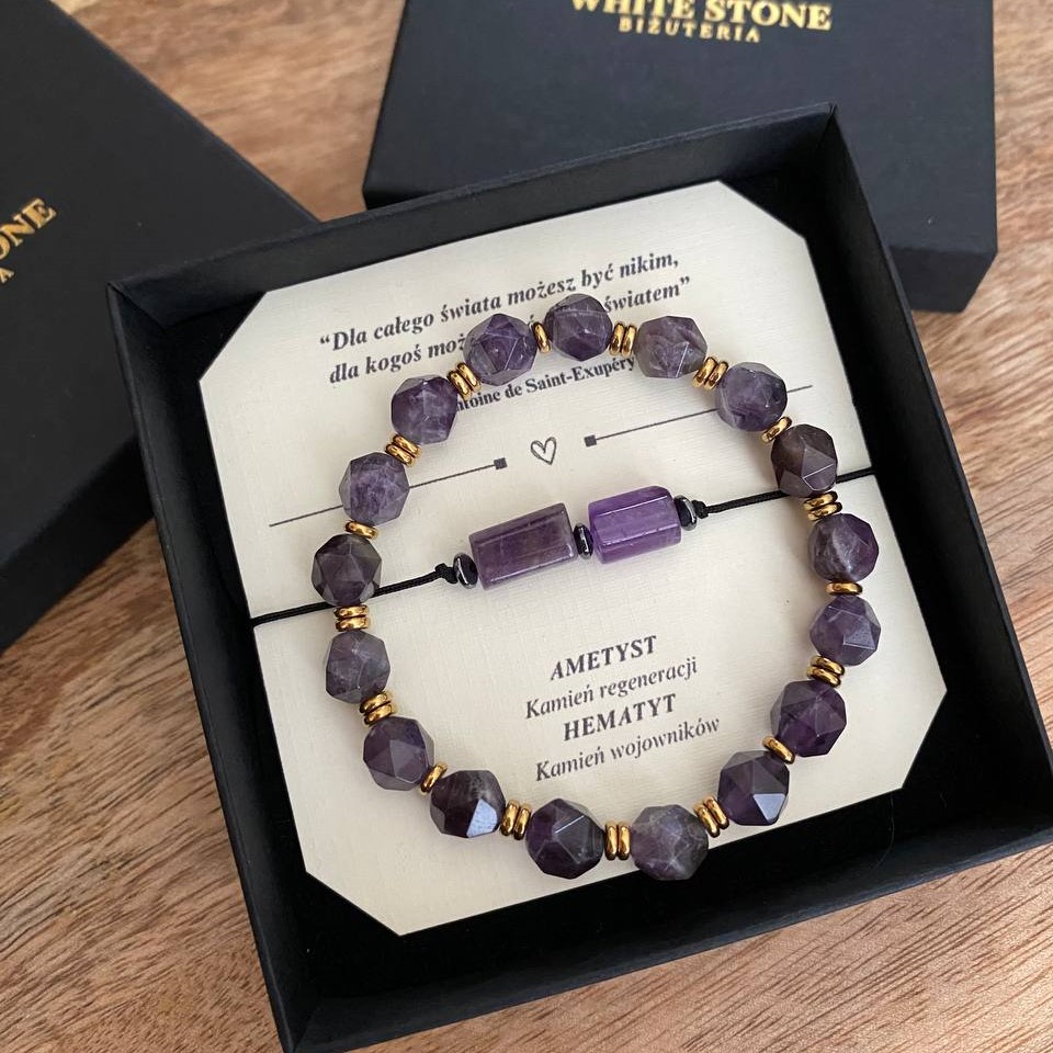 Bransoletki dla Par AMETYST - obrazek 3