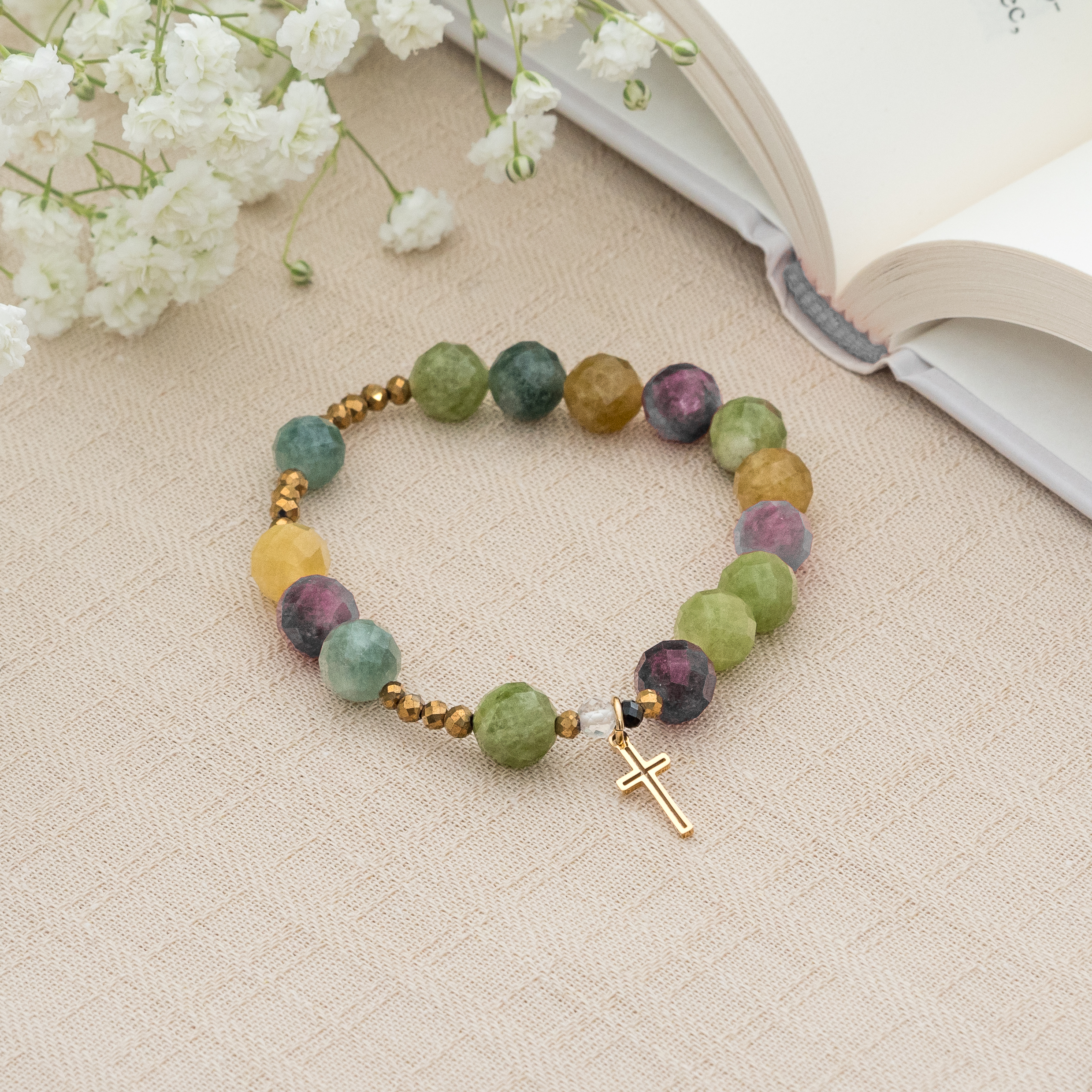 Bransoletka Różaniec Jadeit