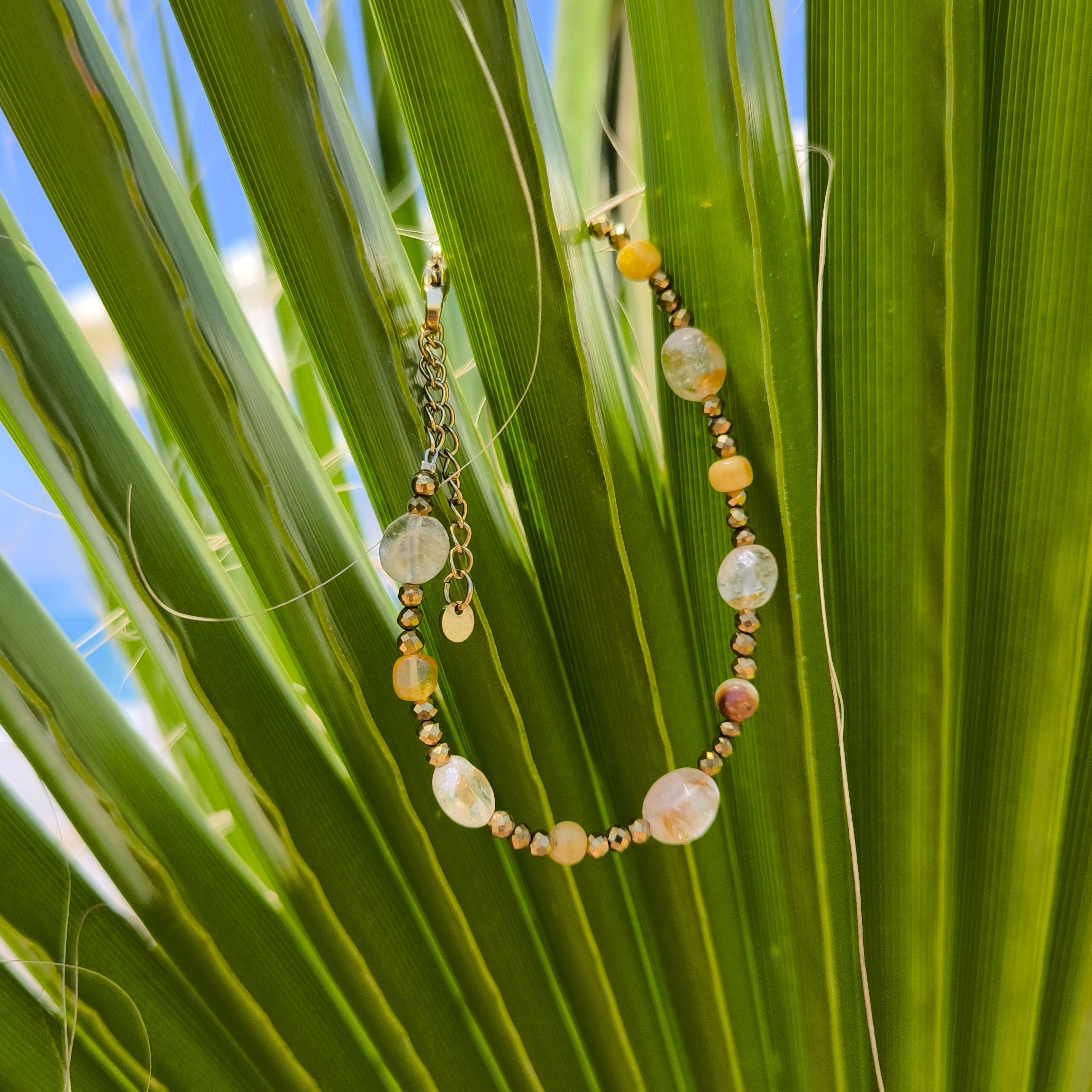 Bransoletka z Cytrynem i Bursztynem