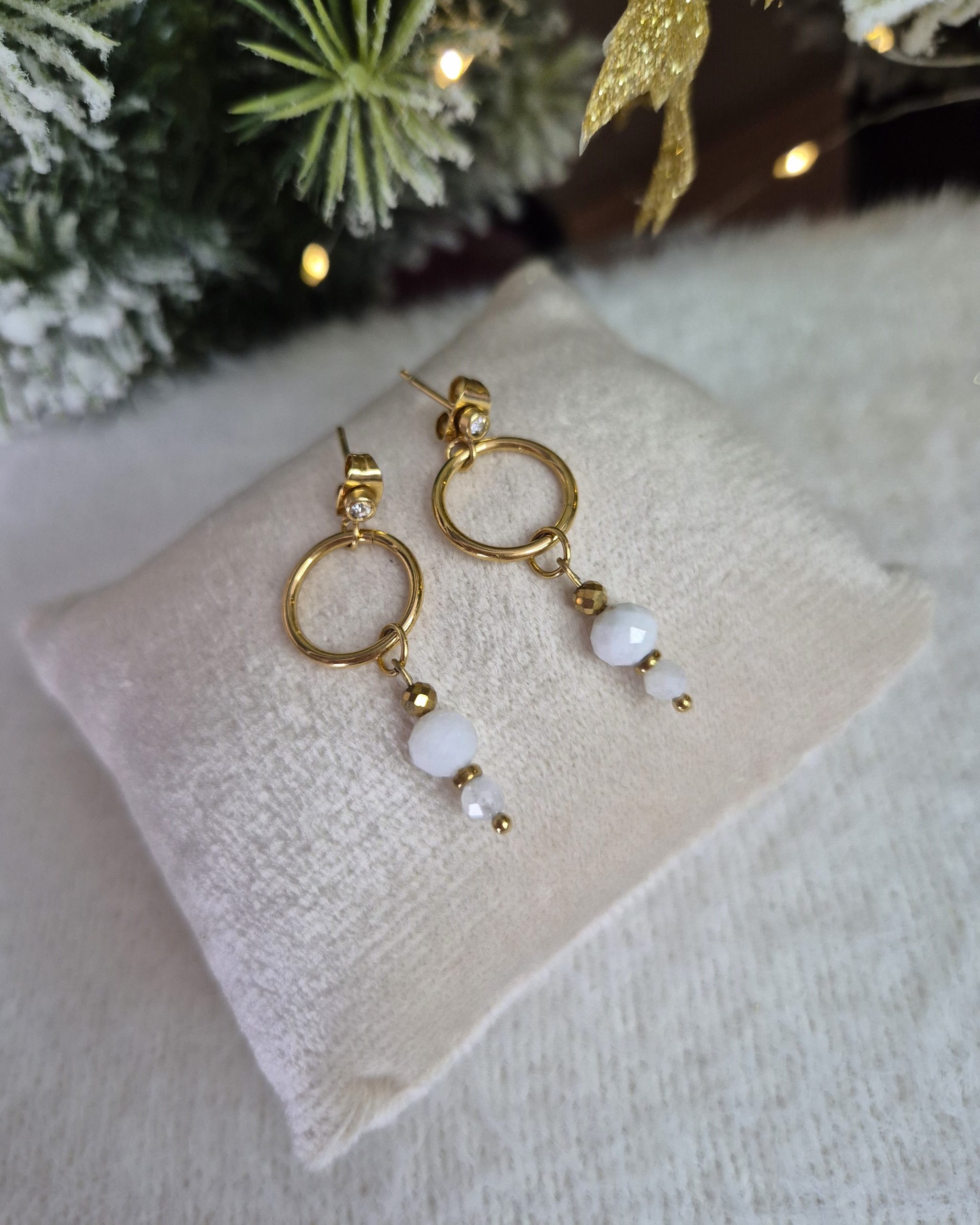 Kolczyki z Kamieniem Księżycowym