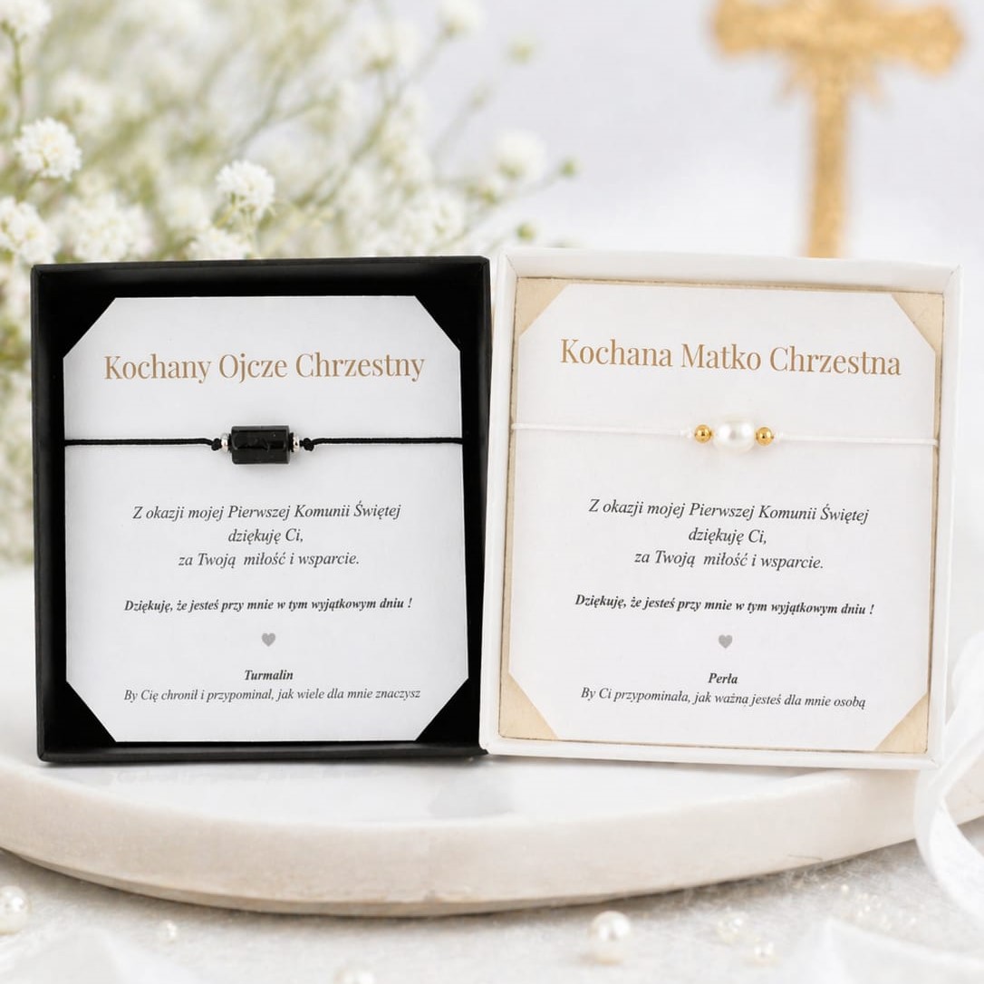 Bransoletki dla Chrzestnych - podziękowanie