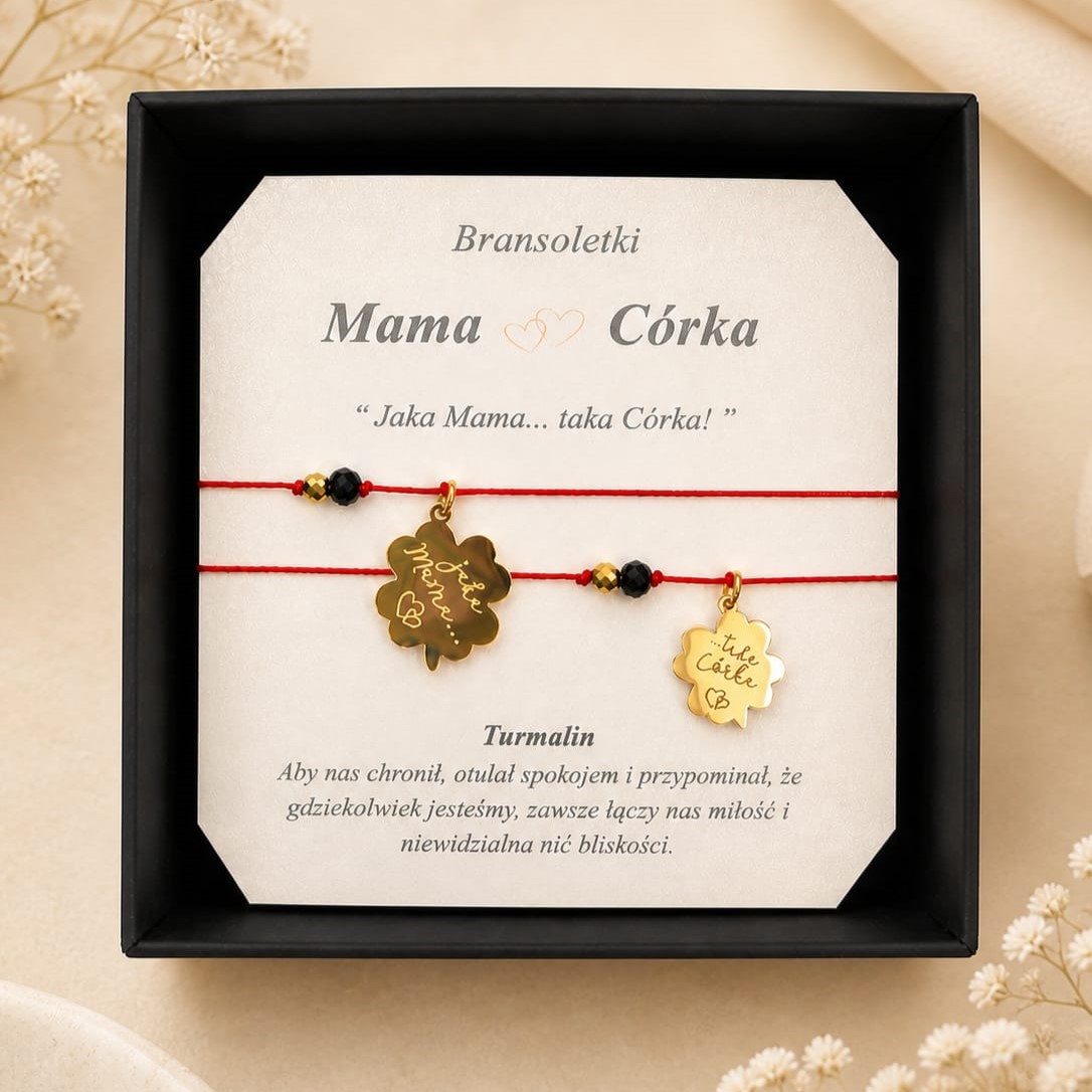 Zestaw bransoletek dla Mamy i Córki "Jaka mama... Taka córka"
