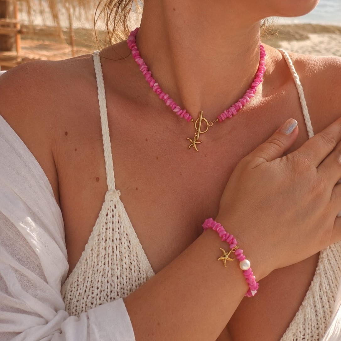 Naszyjnik Pink Paradise z rozgwiazdą - obrazek 2